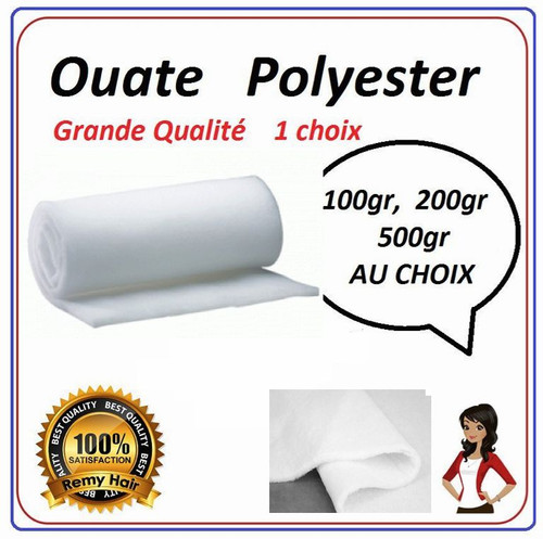 Ouate polyester blanche - , poids