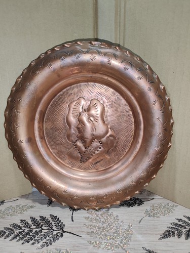 Ancienne assiette cuivre - ancienne,
