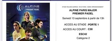 Billet padel alpine - padel, (alpine