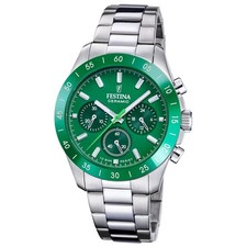 FESTINA Montre Femme Chronographe Acier/Vert Chrono F20693/5