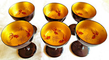 6 COUPES A FRUITS EN LAQUE -
