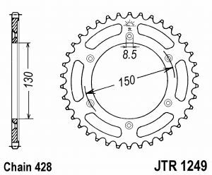 Couronne kit chaine - chaine, honda