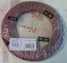 Fil électrique rigide (conducteur) H07V-U 1,5 mm² marron en bobine de 100m