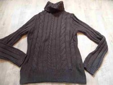 Pull col roulé marron Tommy