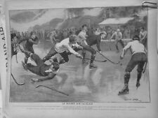 1897 1907 HOCKEY SUR GLACE SPORT MATCH PATIN CROSS 3 JOURNAUX ANCIENS