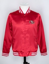 SAN FRANCISCO 49ERS ANTIGUA WOMEN SIZE M SATIN JACKET - VESTE NFL LOGO BRODÉ SF
