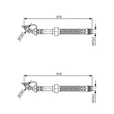 2X BOSCH Flexibles de Frein