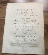 KARR Henry, Fantaisie avec Sept variations op 37 partition piano forte Naderman