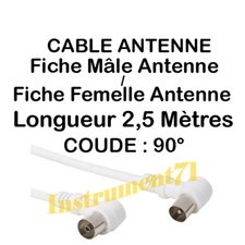 Câble Antenne Coaxial Mâle