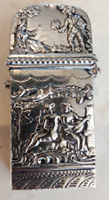 N°2 Pyrogène Ancien  Boite Allumettes Vesta Case Match  Box Argent Massif Silver