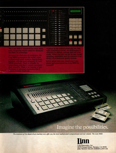 Vtg 80s linn - 9000, magazine