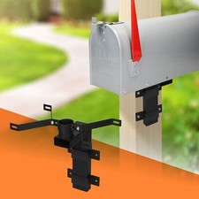 Support mural pour boîte aux lettres design style américain noir US mailbox