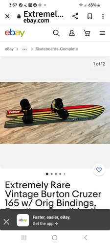 Rare burton 1986 model 165 - burton,