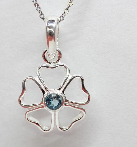 Pendentif trèfle argent - pendentif,
