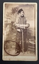 CDV militaire Soldat Spahis pose pour la photo Épée CHAZAL Phot CONSTANTINE