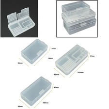 Boîte de rangement en plastique rectangulaire transparent support à vis étui