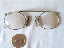 PAIRE DE LORGNONS PINCE NEZ FIN XIXème VERRES CORRECTEURS (3)