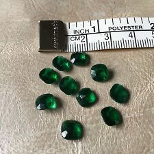 Lot 10 Strass Anciens Bijou Art Deco 1920 En Verre Couleur Emeraude Rhinestones