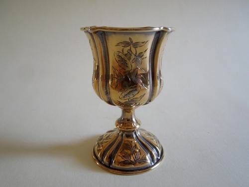 Coquetier argent vermeil