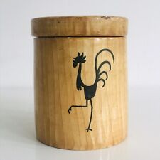 Pot couvert décor au coq de Grandjean Jourdan à Vallauris faux bois era capron