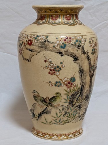 Vase blanc satsuma ware - vase,