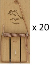 Lot 20 tapette à souris socle bois LUCIFER