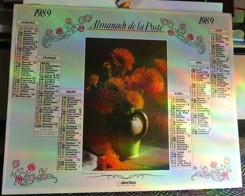 Calendrier des postes - , 1989