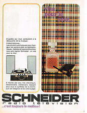 PUBLICITE ADVERTISING 035  1966  SCHNEIDER   éléctrophone