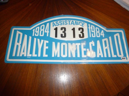 Plaque rallye monte - rallye, carlo