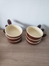 6 Cassolettes Plat Four Vintage Marron Emile Henry MN5