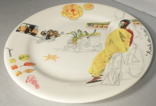 New dessert plate - yellow, route