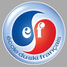 STICKER ESF ECOLE DU SKI FRANÇAIS MONTAGNE AUTOCOLLANT MONITEUR GUIDE 9cm EA072
