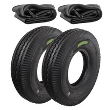 2 PNEUS 4.00-8 + CHAMBRES À