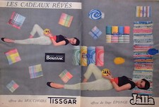 PUBLICITÉ LINGE ÉPONGE JALLA OFFREZ DES MOUCHOIRS TISSGAR LES CADEAUX RÊVÉS