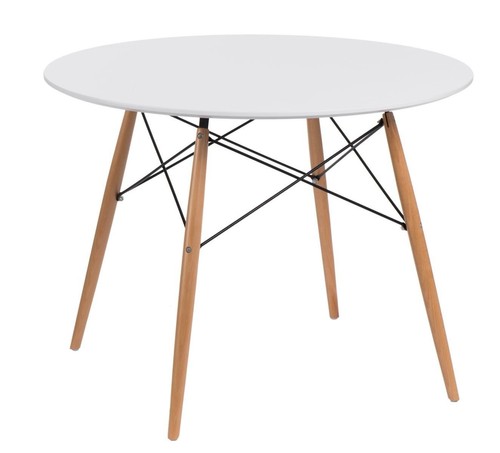 Table ronde blanche dtw - table, 100