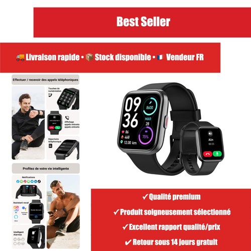 Montre connectée tensky - montre,