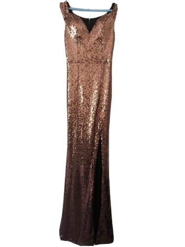 Robe paillettes cuivre - robe, à