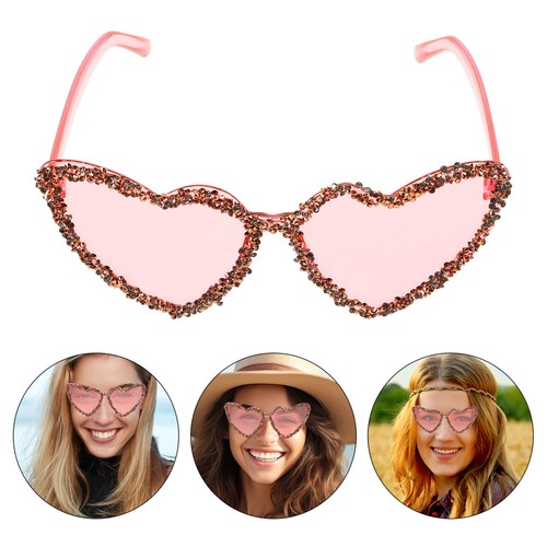 Lunettes cœur coeur strass - lunettes,