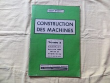 Construction des Machines tome