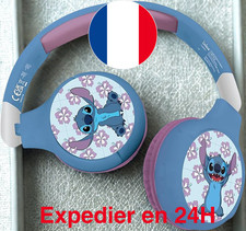 Casque Enfant Disney Stitch Lexibook Bluetooth/Filaire Pliable Micro HPBT010D