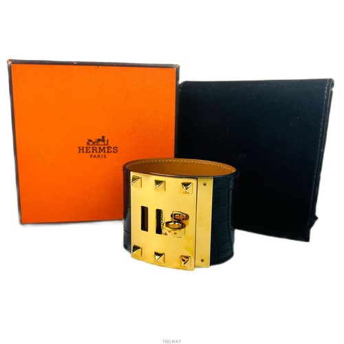 Hermes bracelet doré kelly - en,