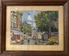 Gouache Représentant Montmartre. 21 x 29,5 cm Hors Cadre. Signée 