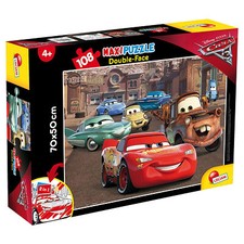 Puzzle Maxi Double-Face Disney Cars Saetta McQueen 108 Pz Retro Colorable 3363