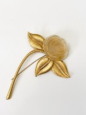 Rare broche rose surdimensionnée Le Dix BALENCIAGA Vintage