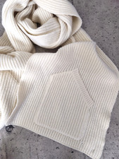 Foulard ivoire en laine