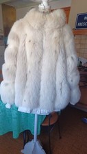magnifique veste renard blanc Sibérie 