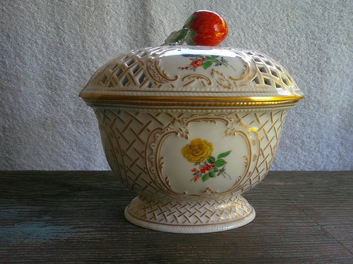 Meissen reticulated lidded - meissen,