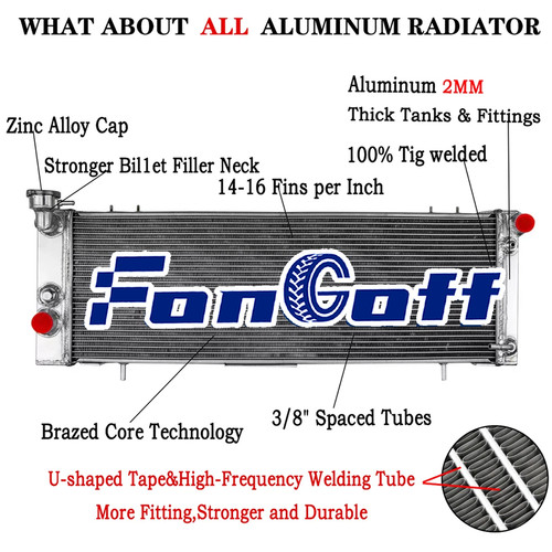 Aluminium radiateur pour jeep - aluminium,