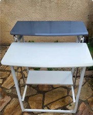 Bureau pliant de couleur gris pour adolescent et enfant 