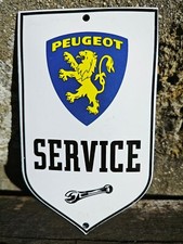 Plaque émaillée PEUGEOT SERVICE Enamel Sign no Citroën Talbot Michelin Renault
